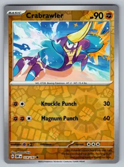 Crabrawler - 114/197 - NM - Common Reverse Holo - Obsidian Flames - Pokemon TCG - Image 1