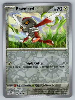 Pawniard 148/197 Reverse Holo Common Obsidian Flames Pokemon TCG - Near Mint NM - Image 1