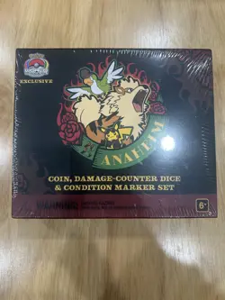 2025 Pokemon World Arcanine Coin Damage Counter and Marker Set - Rockabilly NEW - Image 1
