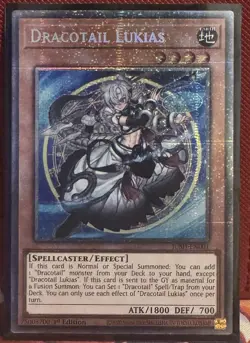 JUSH-EN001 Dracotail Lukias Starlight Rare 1st Ed YuGiOh - Image 1