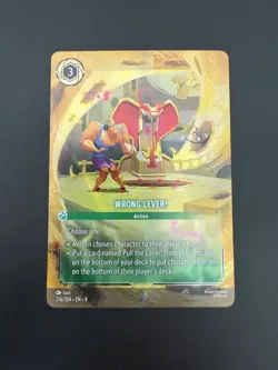 Wrong Lever! Enchanted Card - Disney Lorcana - Reign of Jafar 216/204 NM/M - Image 1
