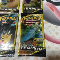Sun and Moon Team Up 3 Card Mini Booster Packs Full Art Set - Image 3