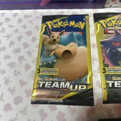 Sun and Moon Team Up 3 Card Mini Booster Packs Full Art Set - Image 4