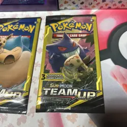 Sun and Moon Team Up 3 Card Mini Booster Packs Full Art Set - Image 5