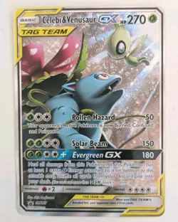 Celebi & Venusaur GX SM167 Sm Holo Near Mint Condition Card - Image 1