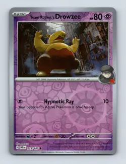 Team Rocket's Drowzee 079/182 SV10: Destined Rivals NM Reverse Holo Pokemon Card - Image 1