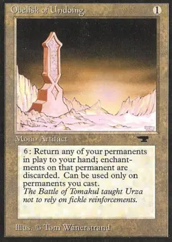 MTG English Obelisk of Undoing Light Play Normal Antiquities - Image 1