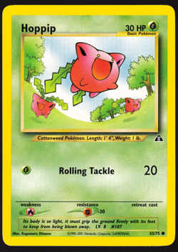 Hoppip 55/75 Neo Discovery Pokemon TCG Card NM - Image 1