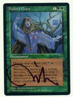 Thelon's Chant Signed Melissa Benson MTG Magic The Gathering Only Printing - Image 1