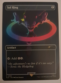 Sol Ring Borderless NM/M Sonic the Hedgehog Secret Lair MTG Magic the Gathering - Image 1