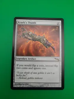 MTG Krark's Thumb Mirrodin Rare Card Magic the Gathering - Image 1