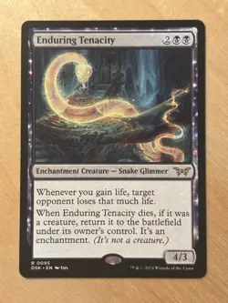 Magic the Gathering MTG Enduring Tenacity Duskmourn House of Horror NM - Image 1