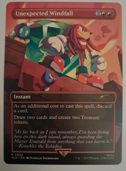 Unexpected Windfall NM/M Sonic the Hedgehog Secret Lair MTG Magic the Gathering - Image 1