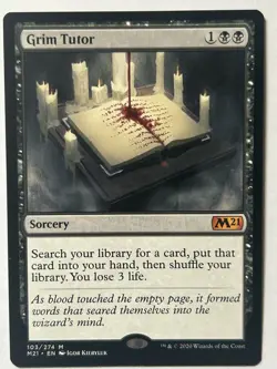 MTG Magic the Gathering Grim Tutor Magic 2021 M21 Mythic Rare 103/274 NM - Image 1