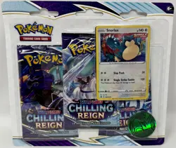 Pokemon TCG Snorlax Sword + Shield Chilling Reign 3 Booster Blister NEW Sealed - Image 2