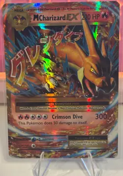 2016 POKEMON XY EVOLUTIONS M CHARIZARD EX HOLO 13/108 LP - Image 1