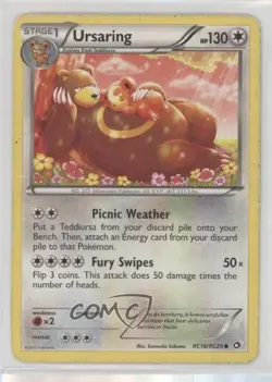 Ursaring Pokemon Black & White Legendary Treasures Radiant Collection #RC16 - Image 1