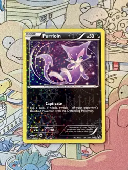 TCG Pokemon Purrloin RC13/RC25 Legendary Treasures: Radiant Collection Holo - Image 1