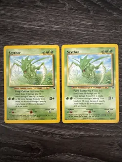 2x 2001 Pokemon Neo - Discovery Scyther #46 Light Play - Image 1