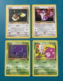 Pokemon TCG 1995 Team Rocket Set Lot, Regular, English, MP (4 Cards) - Image 1