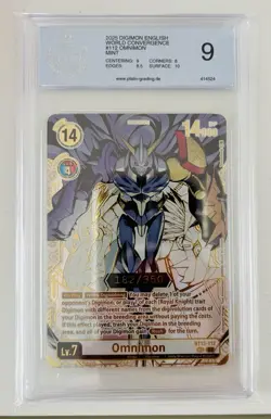 Digimon Card Game World Convergence Omnimon (BT-112) 182/350 Graded PGS 9 Mint - Image 1