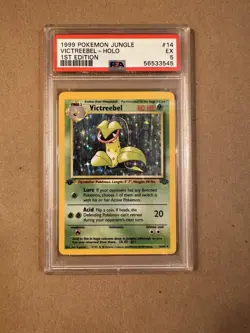 1999 Pokemon 1st Edition Jungle Victreebel Holo 14/64 PSA 5 EX - Image 1