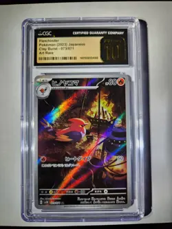 2023 Pokemon Clay Burst Fletchinder AR Art Rare 073/071 CGC Pristine 10 - Image 1