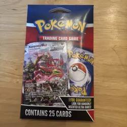 Pokemon 25 Card Pack Rayquaza VMAX Art -1 Foil Guaranteed! Look for Ultra Rares - Image 1