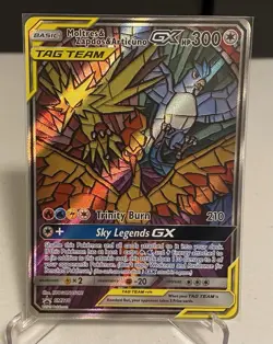 Moltres Zapdos Articuno TAG TEAM Sun & Moon SM210 GX Hidden Fates Promo Card - Image 1