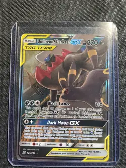 Pokemon TCG Umbreon & Darkrai GX Holo Card 125/236 Sm-Unified Minds Tag Team - Image 1