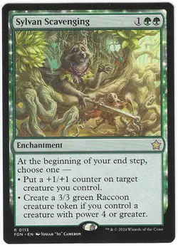 Magic the Gathering MTG - Foundations: Sylvan Scavenging Rare Card #113 - Image 1