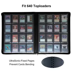 Grinowl 16 Pocket Toploader Binder, Holds 640 Top Loaders, Large Toploader Card - Image 2