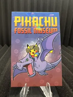 Pikachu & Aerodactyl - Cracked Ice Holo - Electric Pikachu Card Database-Pokemon - Image 1