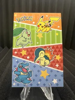Johto Gen 2 Starters - Cracked Ice Holo - Electric Pikachu Card Database-Pokemon - Image 1