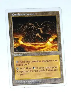 Magic the Gathering * MTG * 1 x Karplusan Forest * Fourth * LP - Image 1