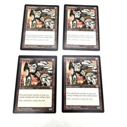 PLAYSET 4x Lead Golem - Mirage MtG LP Light Play x4 - Image 1