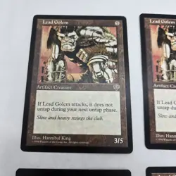PLAYSET 4x Lead Golem - Mirage MtG LP Light Play x4 - Image 3