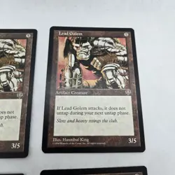 PLAYSET 4x Lead Golem - Mirage MtG LP Light Play x4 - Image 4