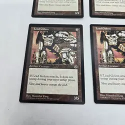 PLAYSET 4x Lead Golem - Mirage MtG LP Light Play x4 - Image 5