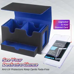 MTG Deck Box with 2 Commander Display, Commander Deck Box Fits 320+ Single Sleev - Image 2