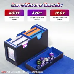MTG Deck Box with 2 Commander Display, Commander Deck Box Fits 320+ Single Sleev - Image 3