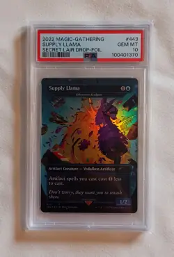 Supply Llama 443 SLD Fortnite Borderless Holo Secret Lair MTG PSA 10 GEM MT - Image 1
