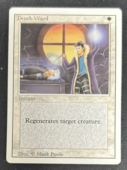 1995 Magic The Gathering MTG Death Ward Instant Mark Poole Art Card GD Bad Edges - Image 1