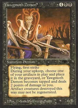 MTG English Yawgmoth Demon NM Normal Antiquities - Image 1