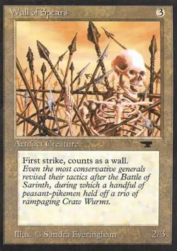 MTG English Wall of Spears NM Normal Antiquities - Image 1