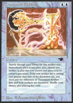 MTG English Transmute Artifact Light Play Normal Antiquities - Image 1