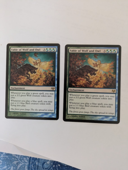 2 Fablw of Wolf and Owl Eventide MTG NM Free shipping with tracking - Image 1