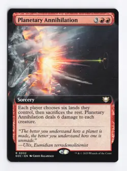 Planetary Annihilation (Extended Art) (R) MTG Commander Edge of Eternities (EOC) - Image 1