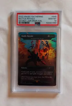 Battle Royale 445 SLD Fortnite Borderless Holo Secret Lair MTG PSA 10 GEM MT - Image 1