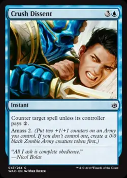 Crush Dissent -Foil Light Play MTG War of the Spark - Image 1